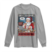 Funny Santa Tech Support Christmas Long Sleeve Shirt Rebooting Christmas Geek Humor Gift - Wonder Print Shop