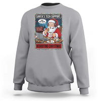 Funny Santa Tech Support Christmas Sweatshirt Rebooting Christmas Geek Humor Gift - Wonder Print Shop