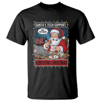 Funny Santa Tech Support Christmas T Shirt Rebooting Christmas Geek Humor Gift - Wonder Print Shop
