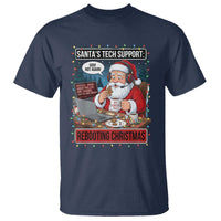 Funny Santa Tech Support Christmas T Shirt Rebooting Christmas Geek Humor Gift - Wonder Print Shop