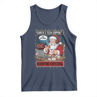 Funny Santa Tech Support Christmas Tank Top Rebooting Christmas Geek Humor Gift - Wonder Print Shop