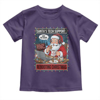 Funny Santa Tech Support Christmas Toddler T Shirt Rebooting Christmas Geek Humor Gift - Wonder Print Shop
