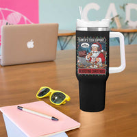 Funny Santa Tech Support Christmas Tumbler With Handle Rebooting Christmas Geek Humor Gift - Wonder Print Shop