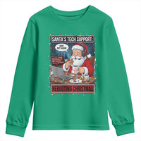 Funny Santa Tech Support Christmas Youth Sweatshirt Rebooting Christmas Geek Humor Gift - Wonder Print Shop