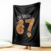 Oh Snap 67 Gingerbread Meme Throw Blanket Broken Cookie Six Seven Holiday Gag Christmas Vibes - Wonder Print Shop