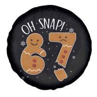 Oh Snap 67 Gingerbread Meme Spare Tire Cover Broken Cookie Six Seven Holiday Gag Christmas Vibes - Wonder Print Shop