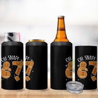 Oh Snap 67 Gingerbread Meme 4 in 1 Can Cooler Tumbler Broken Cookie Six Seven Holiday Gag Christmas Vibes - Wonder Print Shop