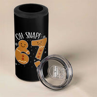Oh Snap 67 Gingerbread Meme 4 in 1 Can Cooler Tumbler Broken Cookie Six Seven Holiday Gag Christmas Vibes - Wonder Print Shop