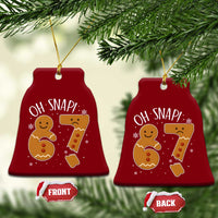 Oh Snap 67 Gingerbread Meme Ceramic Ornament Broken Cookie Six Seven Holiday Gag Christmas Vibes - Wonder Print Shop