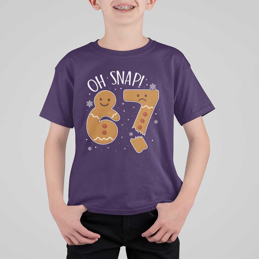 Oh Snap 67 Gingerbread Meme T Shirt For Kid Broken Cookie Six Seven Holiday Gag Christmas Vibes - Wonder Print Shop