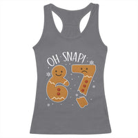 Oh Snap 67 Gingerbread Meme Racerback Tank Top Broken Cookie Six Seven Holiday Gag Christmas Vibes - Wonder Print Shop