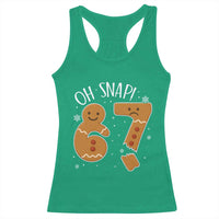 Oh Snap 67 Gingerbread Meme Racerback Tank Top Broken Cookie Six Seven Holiday Gag Christmas Vibes - Wonder Print Shop