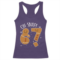 Oh Snap 67 Gingerbread Meme Racerback Tank Top Broken Cookie Six Seven Holiday Gag Christmas Vibes - Wonder Print Shop