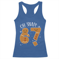 Oh Snap 67 Gingerbread Meme Racerback Tank Top Broken Cookie Six Seven Holiday Gag Christmas Vibes - Wonder Print Shop