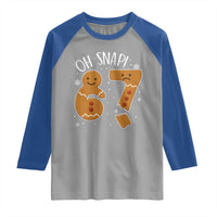 Oh Snap 67 Gingerbread Meme Raglan Shirt Broken Cookie Six Seven Holiday Gag Christmas Vibes - Wonder Print Shop
