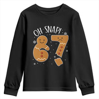 Oh Snap 67 Gingerbread Meme Youth Sweatshirt Broken Cookie Six Seven Holiday Gag Christmas Vibes - Wonder Print Shop