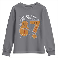 Oh Snap 67 Gingerbread Meme Youth Sweatshirt Broken Cookie Six Seven Holiday Gag Christmas Vibes - Wonder Print Shop