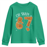 Oh Snap 67 Gingerbread Meme Youth Sweatshirt Broken Cookie Six Seven Holiday Gag Christmas Vibes - Wonder Print Shop