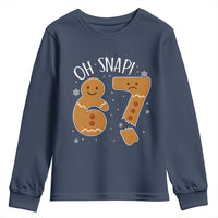 Oh Snap 67 Gingerbread Meme Youth Sweatshirt Broken Cookie Six Seven Holiday Gag Christmas Vibes - Wonder Print Shop