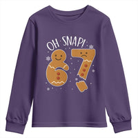 Oh Snap 67 Gingerbread Meme Youth Sweatshirt Broken Cookie Six Seven Holiday Gag Christmas Vibes - Wonder Print Shop