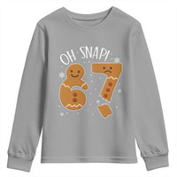 Oh Snap 67 Gingerbread Meme Youth Sweatshirt Broken Cookie Six Seven Holiday Gag Christmas Vibes - Wonder Print Shop