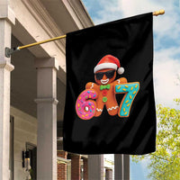 Funny 67 Meme Gingerbread Donut Garden Flag Cool Christmas Cookie Six Seven Santa Hat Sprinkles - Wonder Print Shop