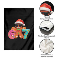 Funny 67 Meme Gingerbread Donut Garden Flag Cool Christmas Cookie Six Seven Santa Hat Sprinkles - Wonder Print Shop