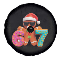 Funny 67 Meme Gingerbread Donut Spare Tire Cover Cool Christmas Cookie Six Seven Santa Hat Sprinkles - Wonder Print Shop