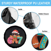 Funny 67 Meme Gingerbread Donut Spare Tire Cover Cool Christmas Cookie Six Seven Santa Hat Sprinkles - Wonder Print Shop