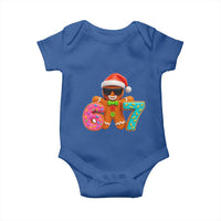 Funny 67 Meme Gingerbread Donut Baby Onesie Cool Christmas Cookie Six Seven Santa Hat Sprinkles - Wonder Print Shop