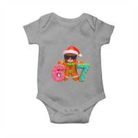 Funny 67 Meme Gingerbread Donut Baby Onesie Cool Christmas Cookie Six Seven Santa Hat Sprinkles - Wonder Print Shop