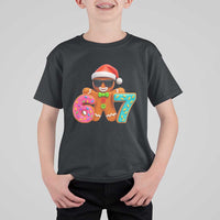 Funny 67 Meme Gingerbread Donut T Shirt For Kid Cool Christmas Cookie Six Seven Santa Hat Sprinkles - Wonder Print Shop