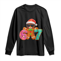 Funny 67 Meme Gingerbread Donut Long Sleeve Shirt Cool Christmas Cookie Six Seven Santa Hat Sprinkles - Wonder Print Shop