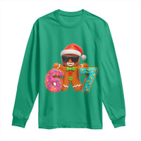 Funny 67 Meme Gingerbread Donut Long Sleeve Shirt Cool Christmas Cookie Six Seven Santa Hat Sprinkles - Wonder Print Shop