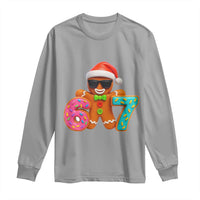 Funny 67 Meme Gingerbread Donut Long Sleeve Shirt Cool Christmas Cookie Six Seven Santa Hat Sprinkles - Wonder Print Shop