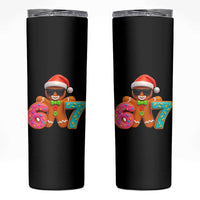 Funny 67 Meme Gingerbread Donut Skinny Tumbler Cool Christmas Cookie Six Seven Santa Hat Sprinkles - Wonder Print Shop