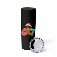 Funny 67 Meme Gingerbread Donut Skinny Tumbler Cool Christmas Cookie Six Seven Santa Hat Sprinkles - Wonder Print Shop