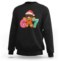 Funny 67 Meme Gingerbread Donut Sweatshirt Cool Christmas Cookie Six Seven Santa Hat Sprinkles - Wonder Print Shop