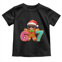 Funny 67 Meme Gingerbread Donut Toddler T Shirt Cool Christmas Cookie Six Seven Santa Hat Sprinkles - Wonder Print Shop