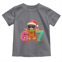 Funny 67 Meme Gingerbread Donut Toddler T Shirt Cool Christmas Cookie Six Seven Santa Hat Sprinkles - Wonder Print Shop