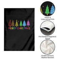 Colorful Rainbow Christmas Trees Garden Flag Merry Xmas Fun Festive Holiday Pride Gift - Wonder Print Shop