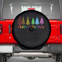 Colorful Rainbow Christmas Trees Spare Tire Cover Merry Xmas Fun Festive Holiday Pride Gift - Wonder Print Shop