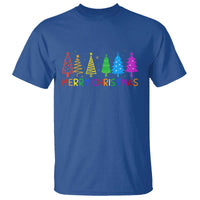 Colorful Rainbow Christmas Trees T Shirt Merry Xmas Fun Festive Holiday Pride Gift - Wonder Print Shop