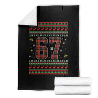 67 Christmas Red Plaid Throw Blanket Funny Six Seven Meme Holiday Vibes Graphic - Wonder Print Shop