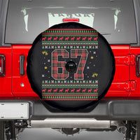67 Christmas Red Plaid Spare Tire Cover Funny Six Seven Meme Holiday Vibes Graphic - Wonder Print Shop