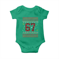 67 Christmas Red Plaid Baby Onesie Funny Six Seven Meme Holiday Vibes Graphic - Wonder Print Shop