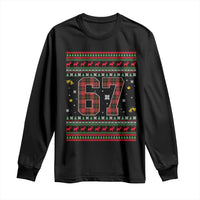 67 Christmas Red Plaid Long Sleeve Shirt Funny Six Seven Meme Holiday Vibes Graphic - Wonder Print Shop