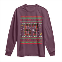 67 Christmas Red Plaid Long Sleeve Shirt Funny Six Seven Meme Holiday Vibes Graphic - Wonder Print Shop