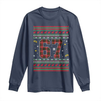 67 Christmas Red Plaid Long Sleeve Shirt Funny Six Seven Meme Holiday Vibes Graphic - Wonder Print Shop