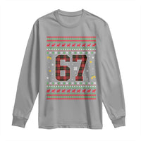 67 Christmas Red Plaid Long Sleeve Shirt Funny Six Seven Meme Holiday Vibes Graphic - Wonder Print Shop